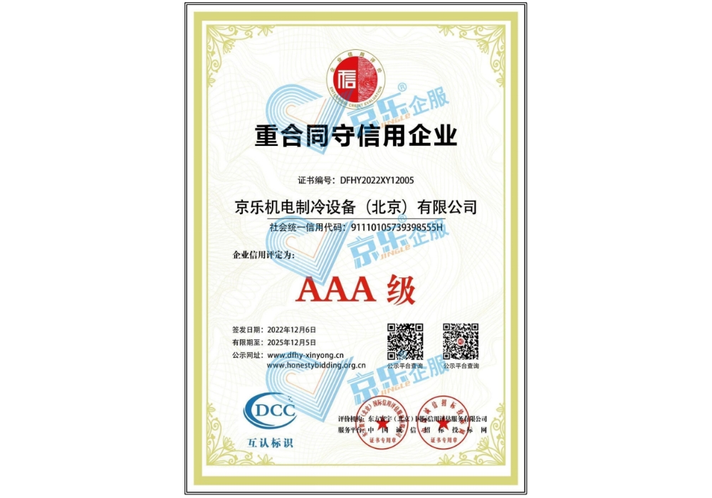 重合同守信用企業