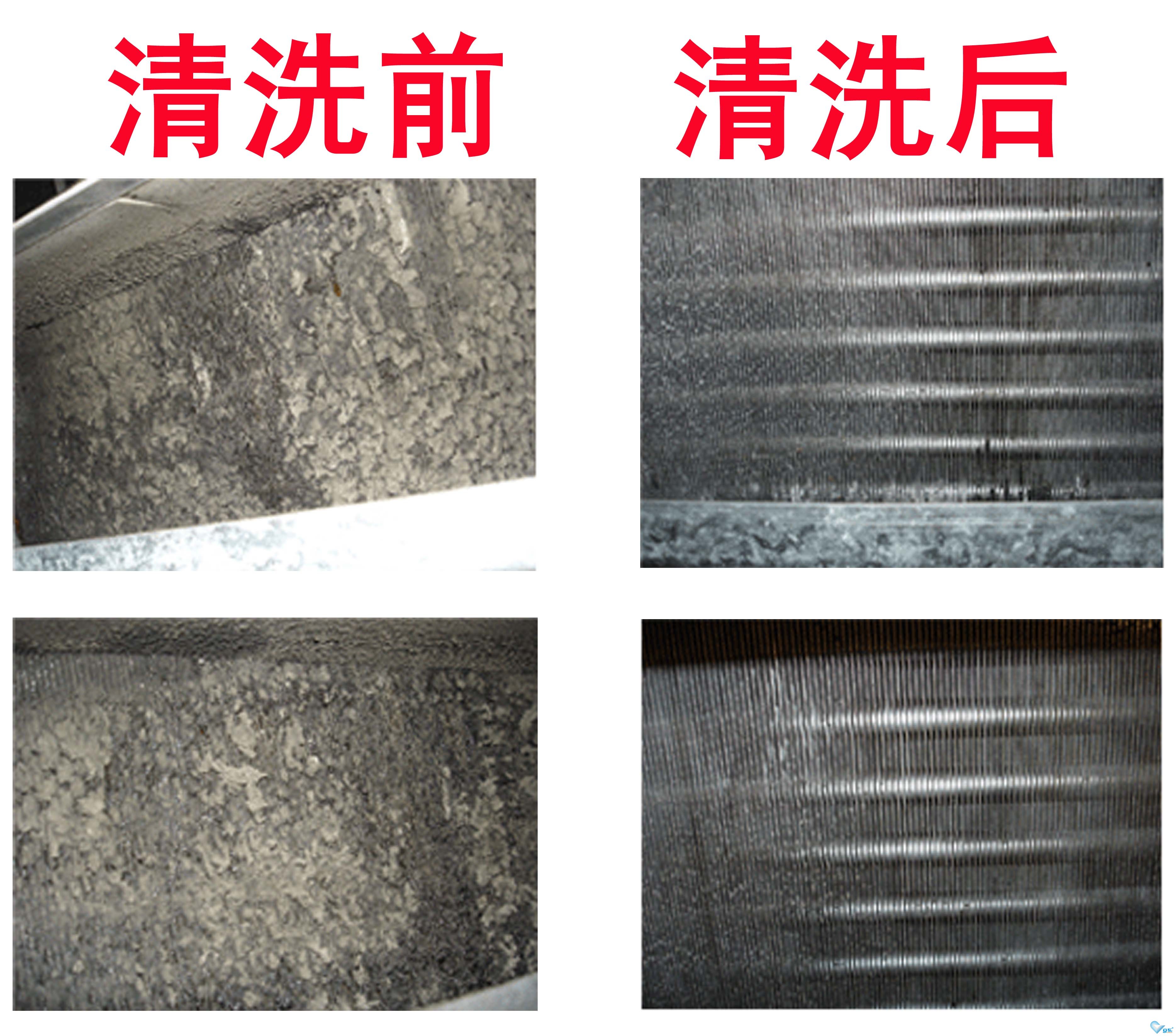 中央空調清洗前后對比圖